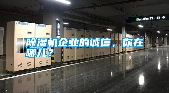 除濕機(jī)企業(yè)的誠(chéng)信，你在哪兒？