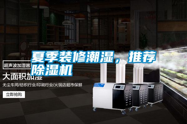 夏季裝修潮濕，推薦除濕機