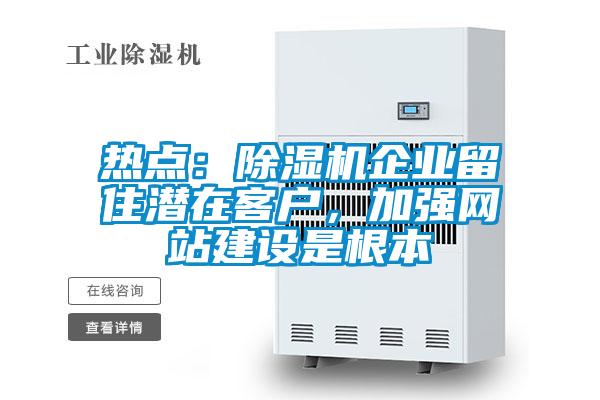 熱點(diǎn)：除濕機(jī)企業(yè)留住潛在客戶(hù)，加強(qiáng)網(wǎng)站建設(shè)是根本