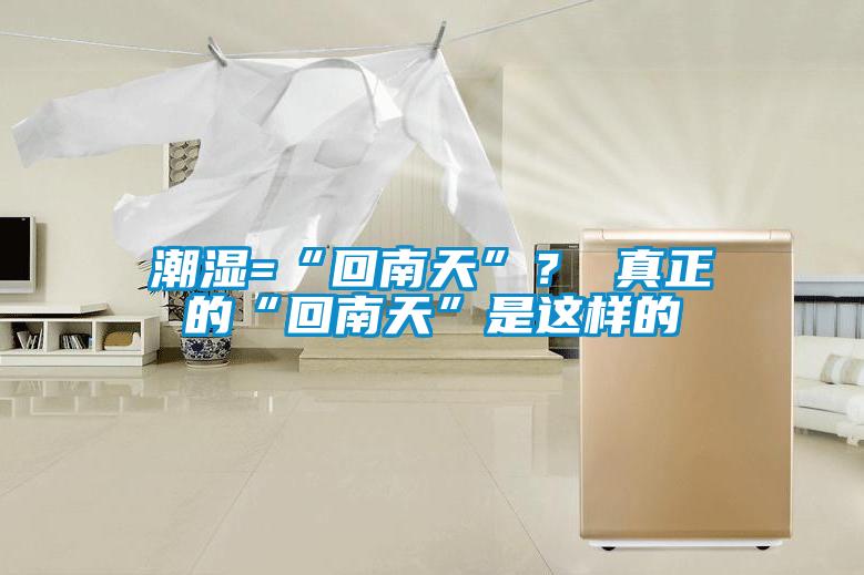 潮濕=“回南天”？ 真正的“回南天”是這樣的