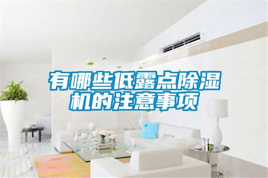 有哪些低露點除濕機的注意事項