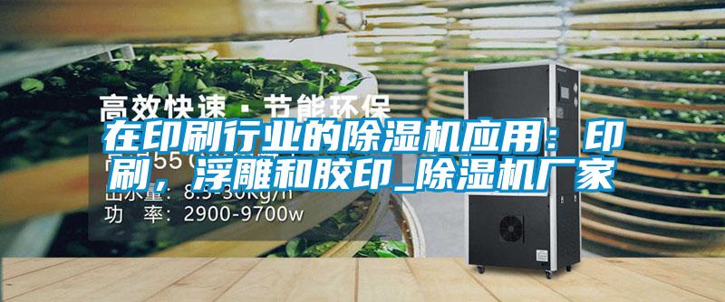 在印刷行業(yè)的除濕機應(yīng)用：印刷，浮雕和膠印_除濕機廠家