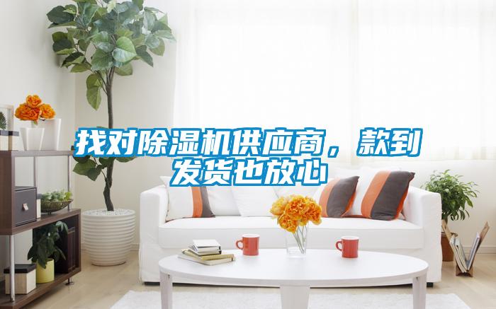 找對除濕機供應商，款到發(fā)貨也放心