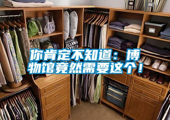 你肯定不知道：博物館竟然需要這個！