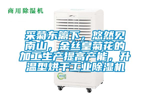 采菊東籬下，悠然見南山，金絲皇菊花的加工生產(chǎn)提高產(chǎn)能，升溫型烘干工業(yè)除濕機(jī)