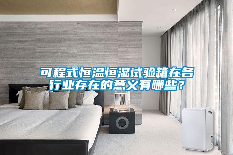 可程式恒溫恒濕試驗箱在各行業存在的意義有哪些？