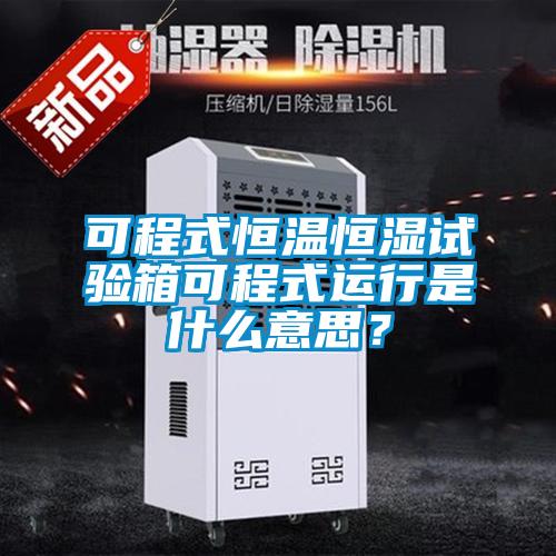 可程式恒溫恒濕試驗箱可程式運行是什么意思？
