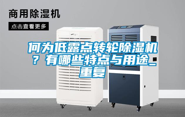 何為低露點轉(zhuǎn)輪除濕機？有哪些特點與用途_重復