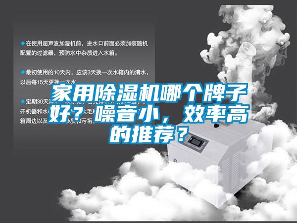 家用除濕機哪個牌子好？噪音小，效率高的推薦？