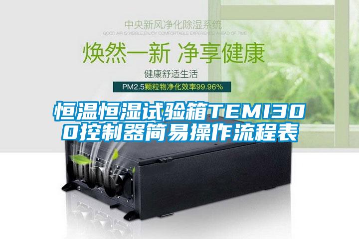 恒溫恒濕試驗(yàn)箱TEMI300控制器簡(jiǎn)易操作流程表