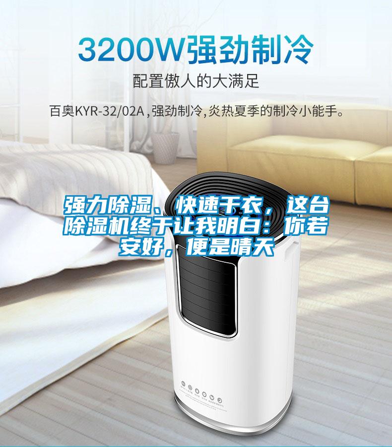 強(qiáng)力除濕、快速干衣，這臺(tái)除濕機(jī)終于讓我明白：你若安好，便是晴天
