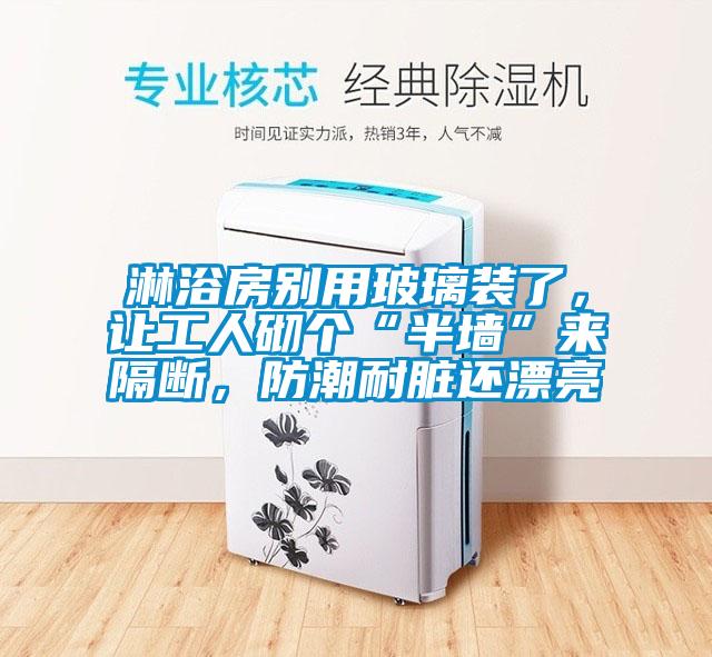 淋浴房別用玻璃裝了，讓工人砌個“半墻”來隔斷，防潮耐臟還漂亮