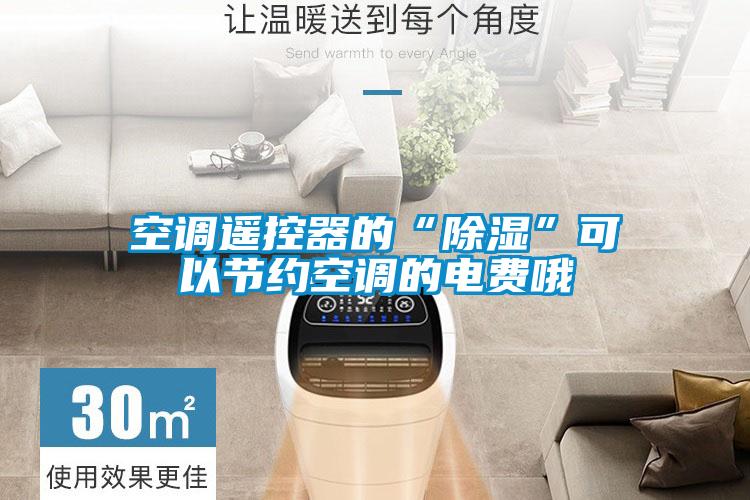 空調遙控器的“除濕”可以節(jié)約空調的電費哦