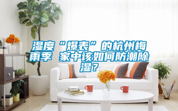 濕度“爆表”的杭州梅雨季 家中該如何防潮除濕？