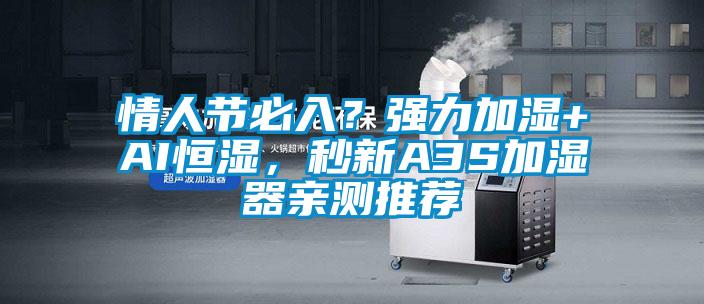 情人節必入？強力加濕+AI恒濕，秒新A3S加濕器親測推薦