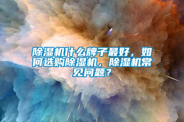 除濕機什么牌子最好，如何選購除濕機，除濕機常見問題？