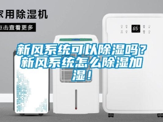 行業新聞新風系統可以除濕嗎？新風系統怎么除濕加濕！